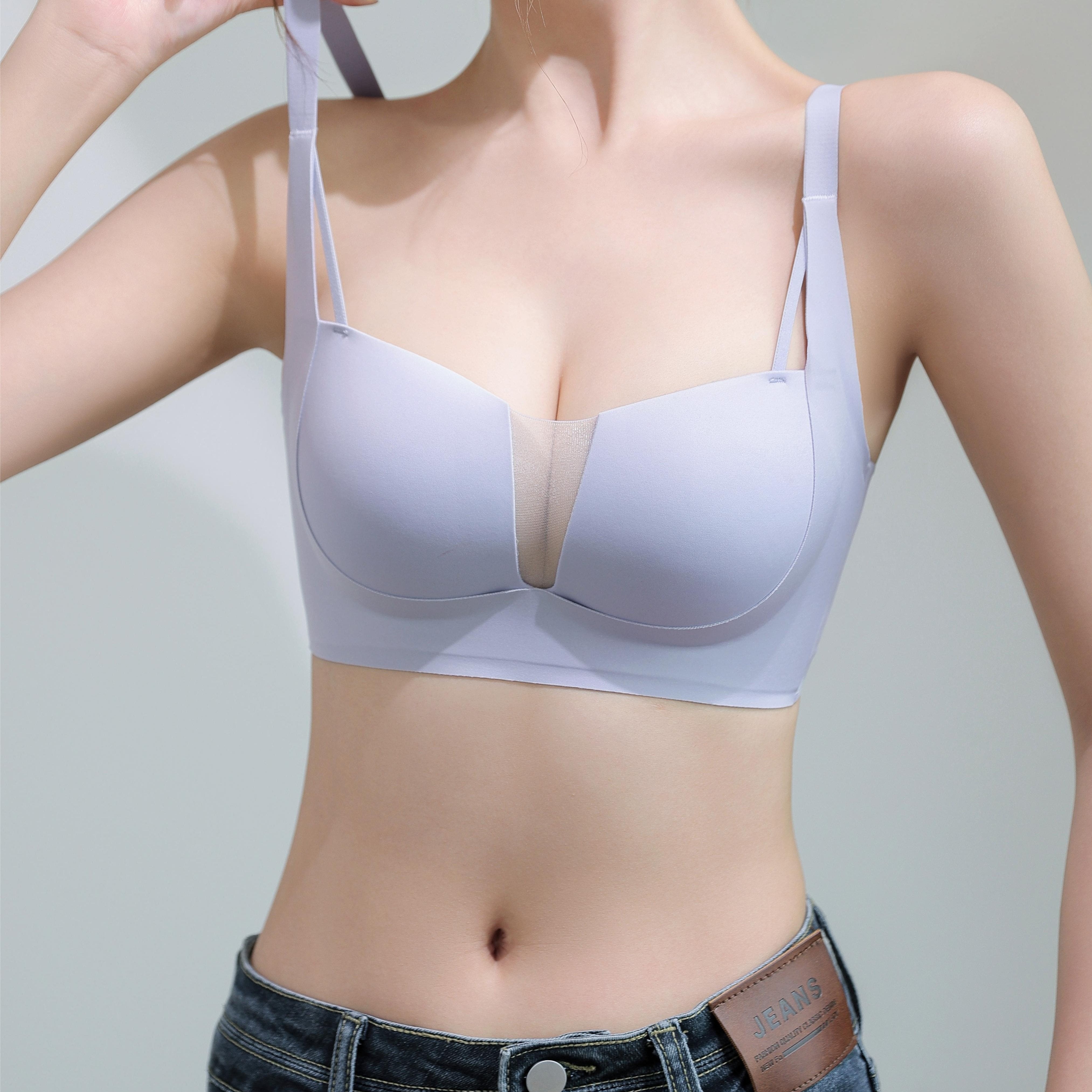 Wireless Push-Up Bra with Mesh Detail High Support Natural Look