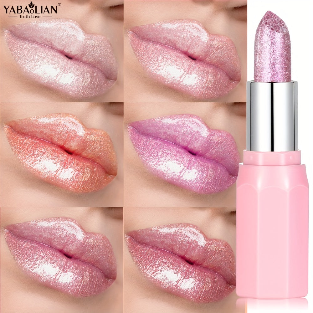 Shiny Shimmer Lipstick Long Lasting Waterproof Orange Pink For Parties