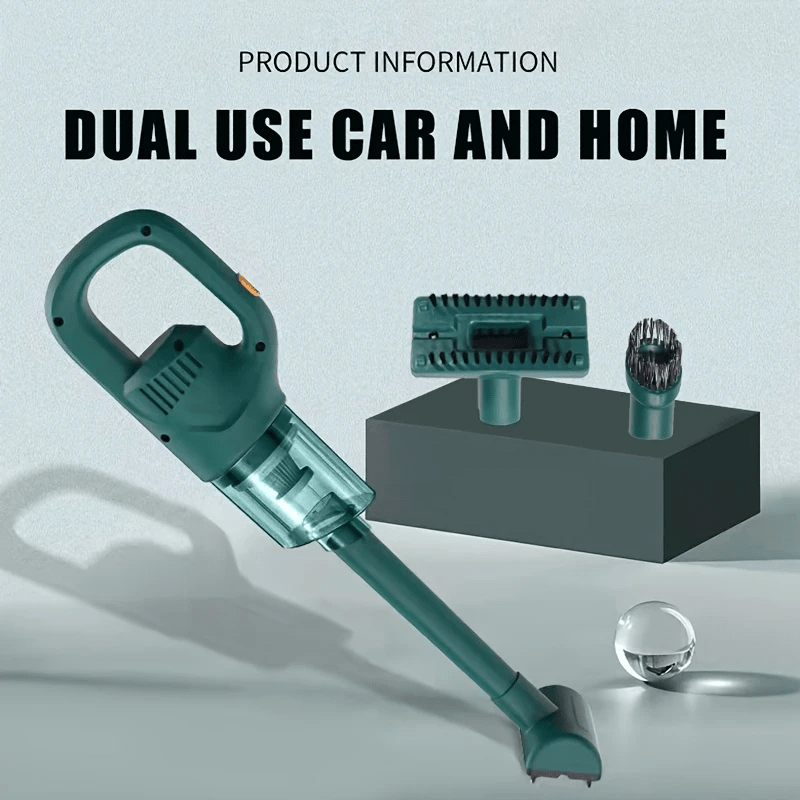 Rechargeable Handheld Vacuum Cleaner with High Suction Cyclone Design Lightweight Portable Car Home Pet Hair Crevice Tool