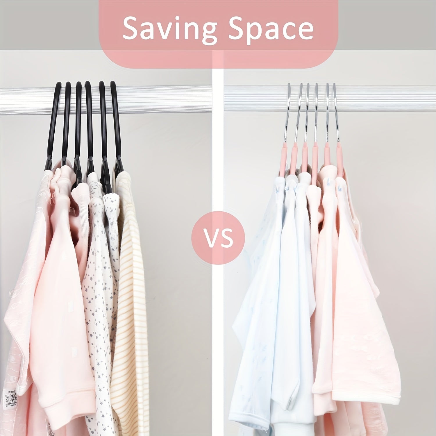 Set of 30 Pink Velvet Children's Hangers with Rotating Hooks and Gripped Shoulders