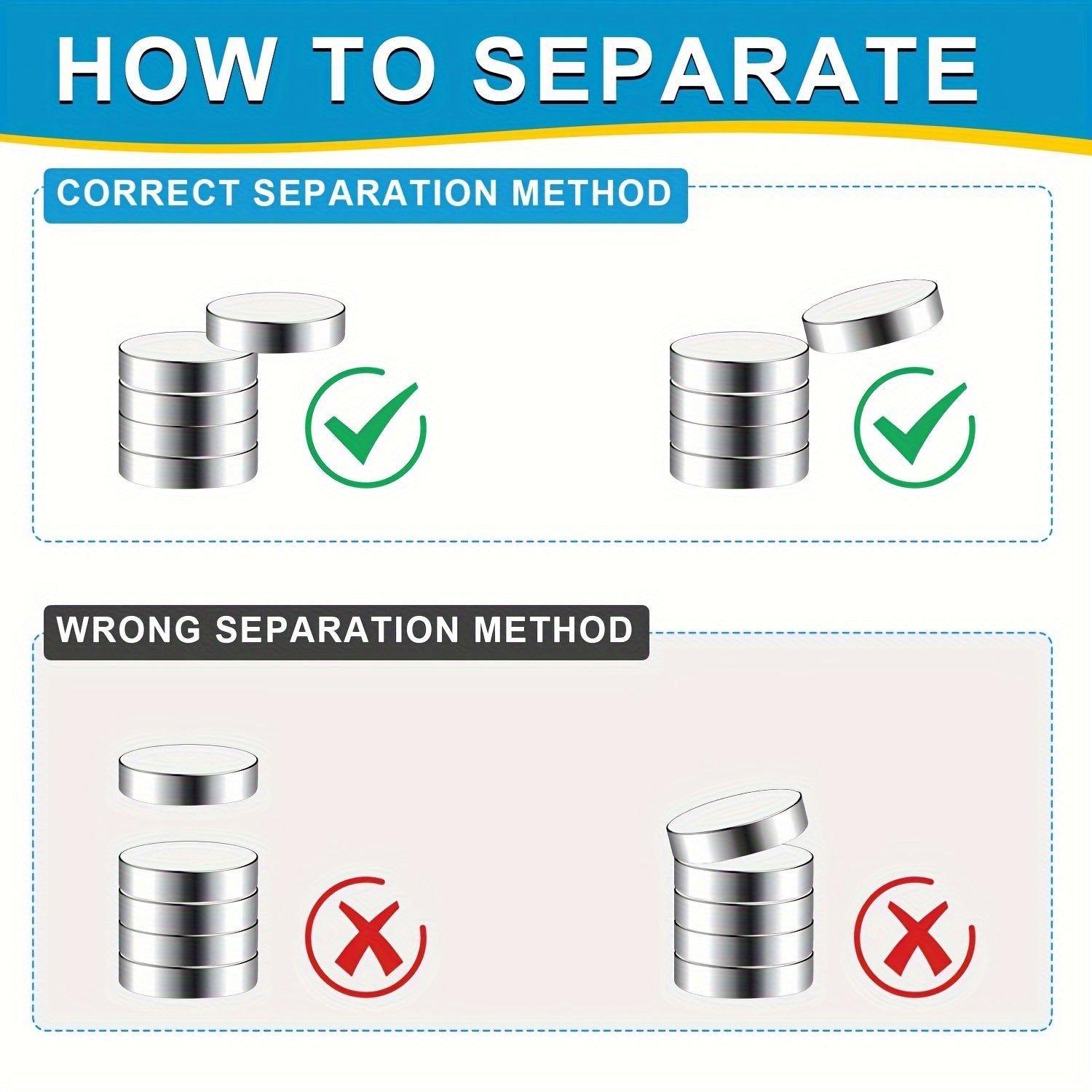 Blue Magnetic Patches 5x1mm for Whiteboards and Fridges Pack of 100