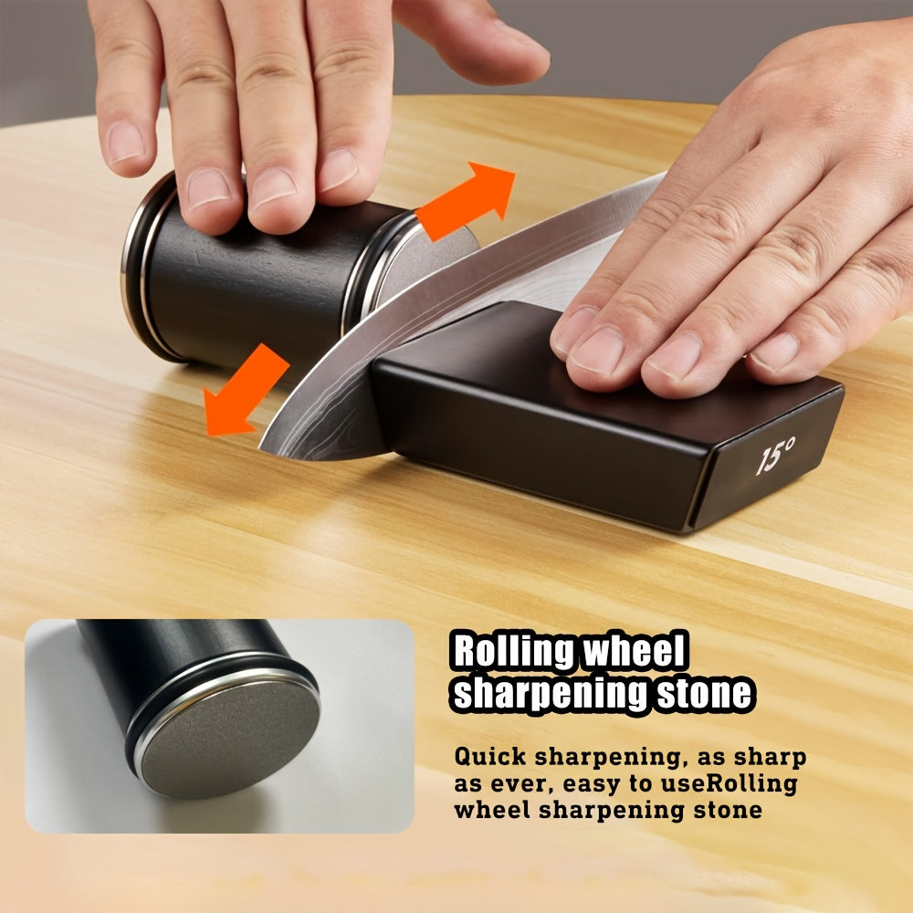 2pcs Diamond Magnetic Drum Grindstone Set for Kitchen Cooking Gadgets No Electricity Available in 2 Colors