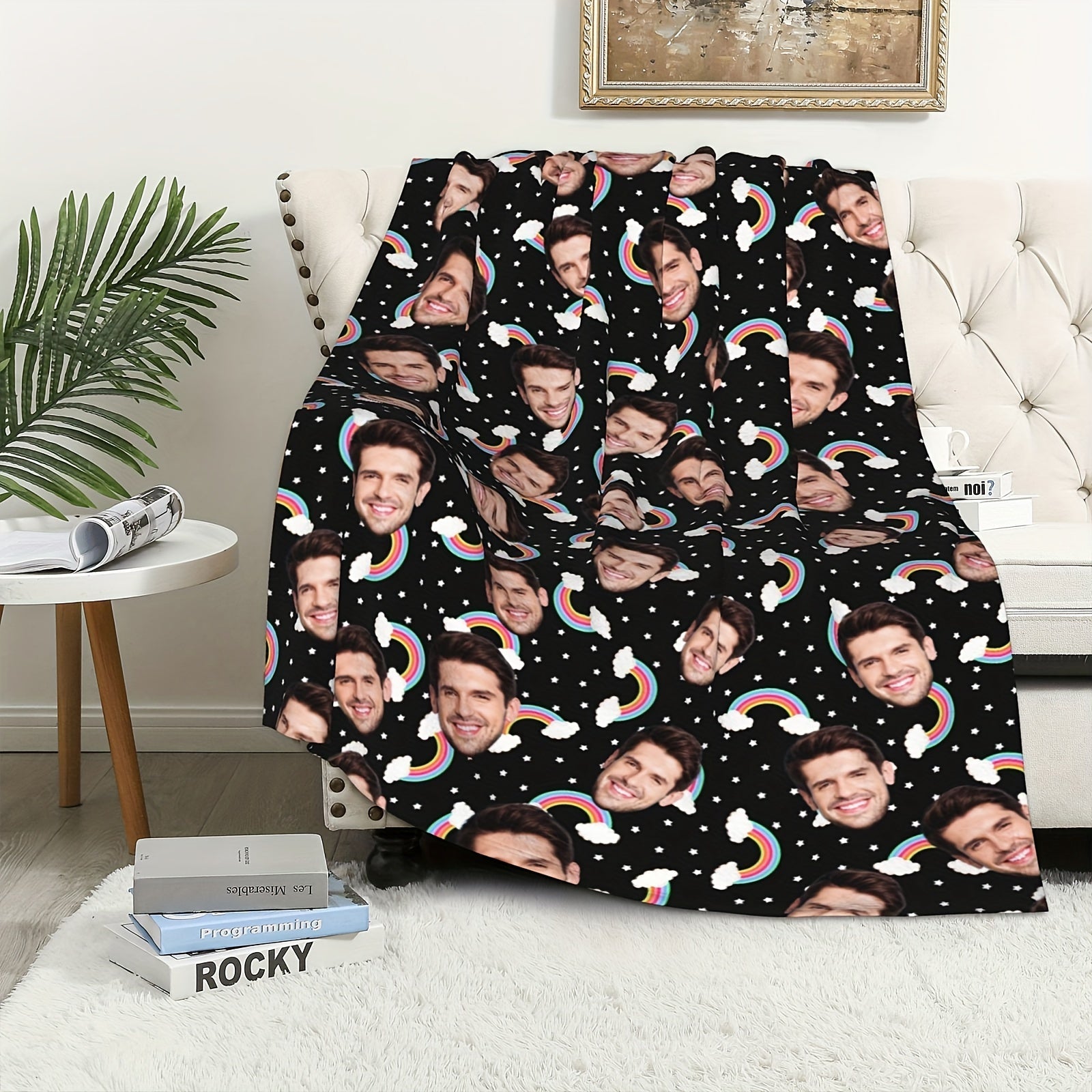 Personalized Fleece Pet Blanket with Photo, Custom Size and Cozy Material