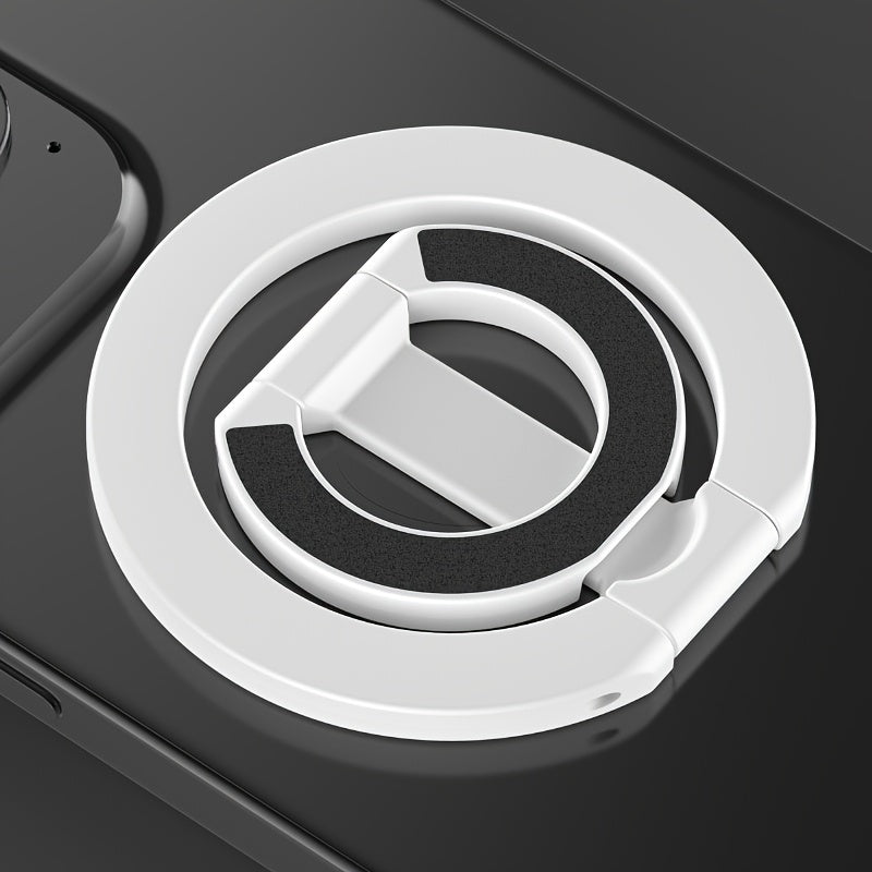 Folding Phone Stand with 360° Rotation and Magnetic Ring Holder for Mobile Support