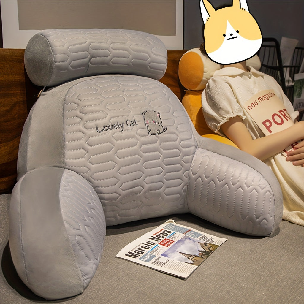 Soft Headboard Cushion with Lumbar Support Large Backrest Pillow for Bed Sofa Reading