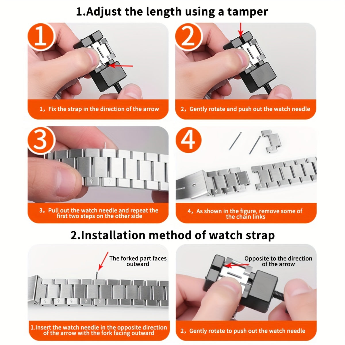 Stainless Steel Mesh Smartwatch Strap Compatible with Xiaomi Mi Band 8 and Earlier Generations