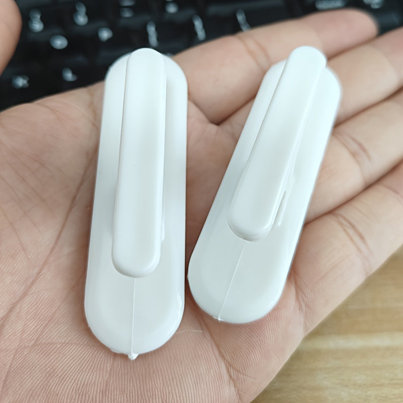 No-Drill Adhesive Curtain Hooks for Door and Shower Curtains 2 Pack