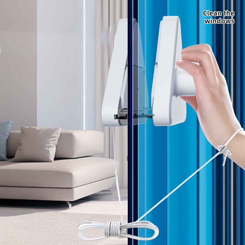 "Yuqori Bino uchun Ikki Tomonlama Magnit Dizayni bilan Deraza Tozalovchi - Qattiq Magnit Shisha Tozalash Vositasi, Qattiq Plastik Tutqichi bilan, Yashash Xonasi, Yotoqxona va Hammom uchun Mukammal"