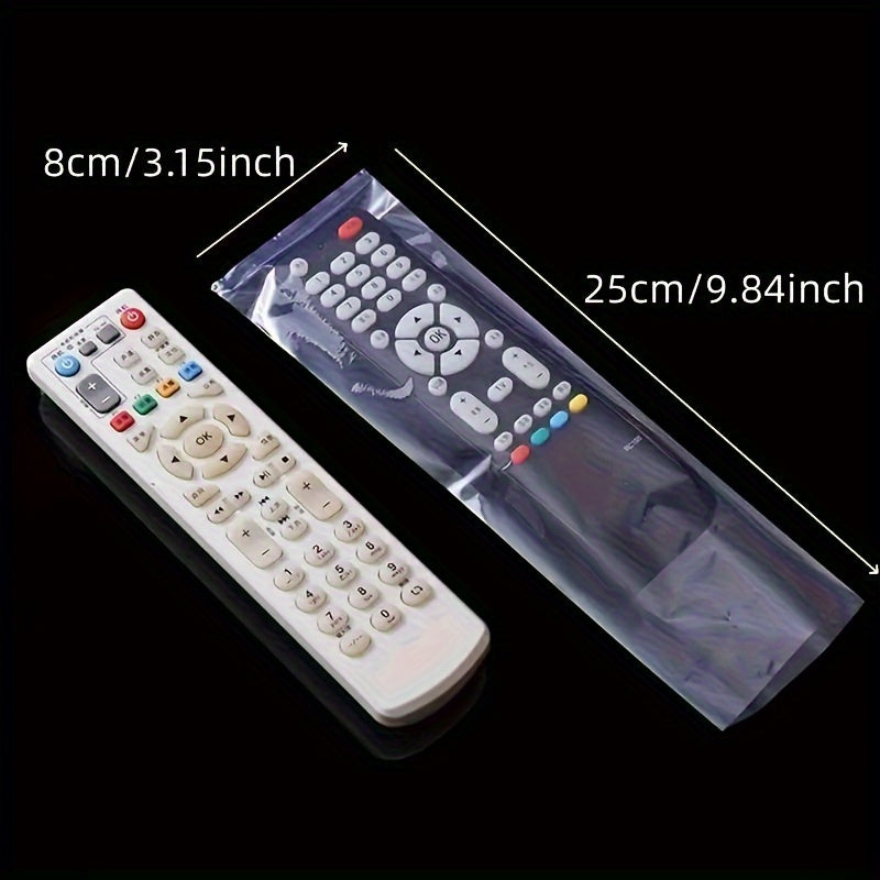 10pcs Transparent Heat Shrink Film Bags for TV Remote Control