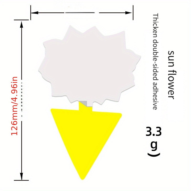 12 Piezas de tablas adhesivas para moscas de la fruta, doble cara, trampa amarilla