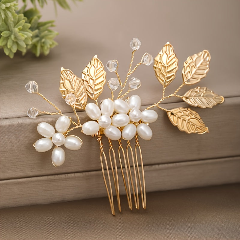 Handmade Pearl Hair Comb for Wedding Bridal Hair Accessory