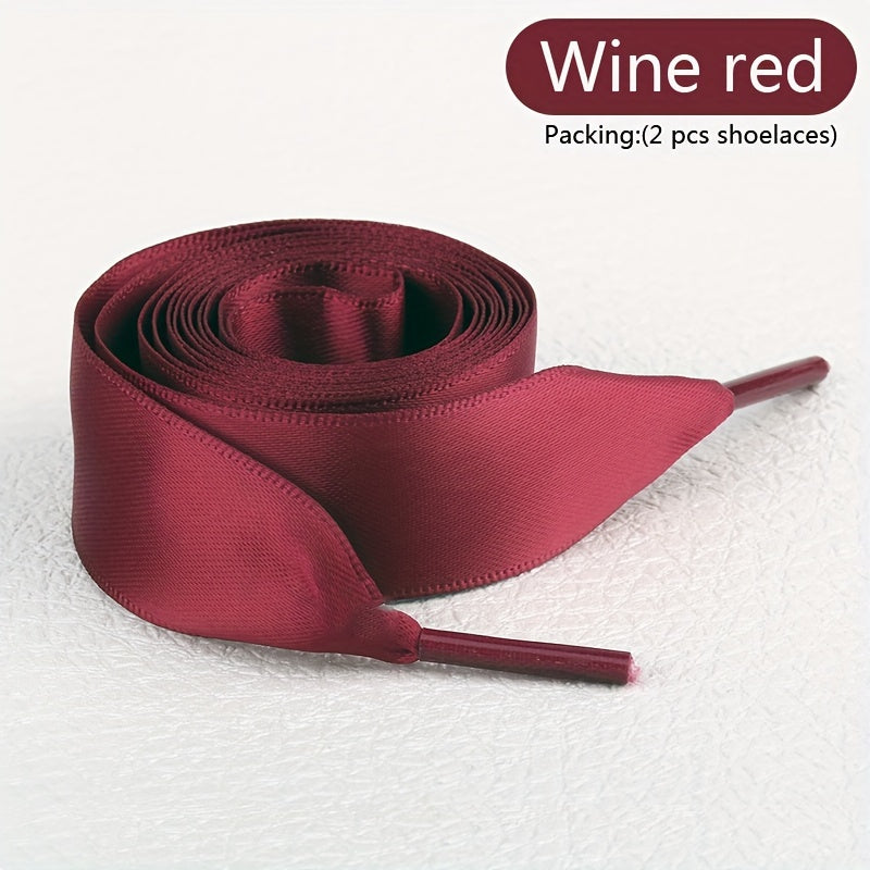 Unisex Polyester Shoelaces Solid Color for Sneakers and Boots