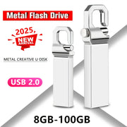 Metal USB Flash Drive 4GB 16GB 64GB Metal Shell Plug and Play Shockproof Storage