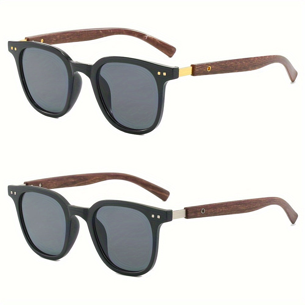 Men's Large Frame Retro Street Style Glasses with Sun Protection and Anti-Glare