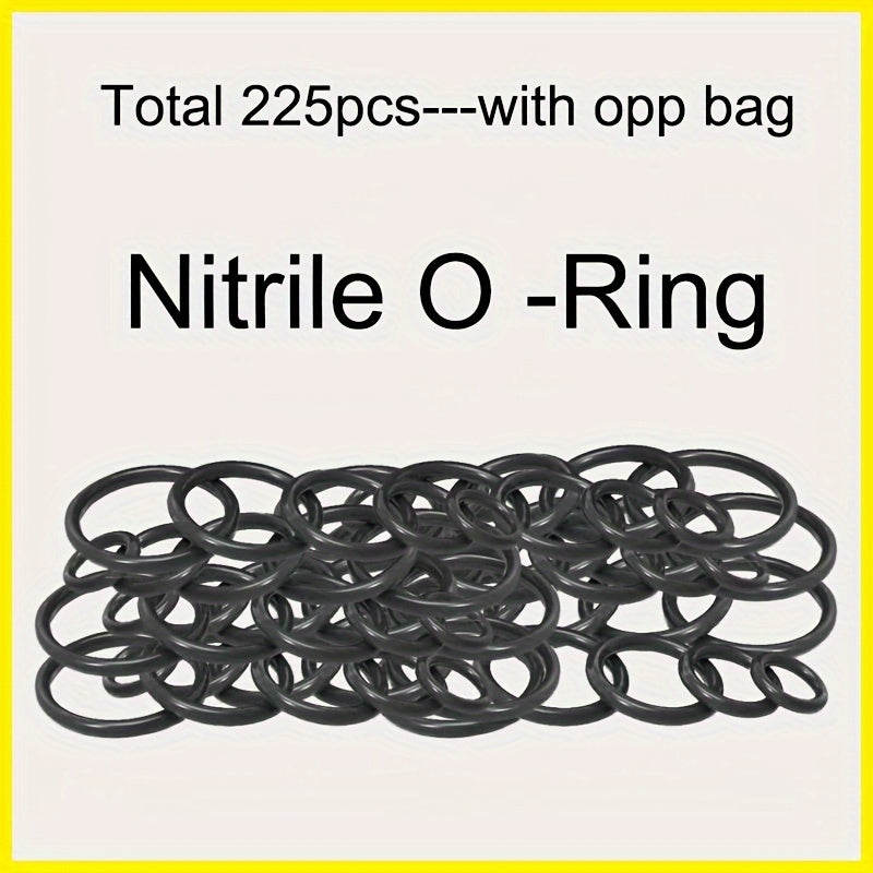 Набор резинок O-Ring в ассортименте с 18 размерами, идеален для автомобильного ремонта, сантехники и соединений для воздуха и газа.