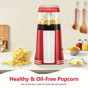 Mini máquina de palomitas de maíz de diseño compacto y gran capacidad para uso doméstico, electrodoméstico fácil de usar