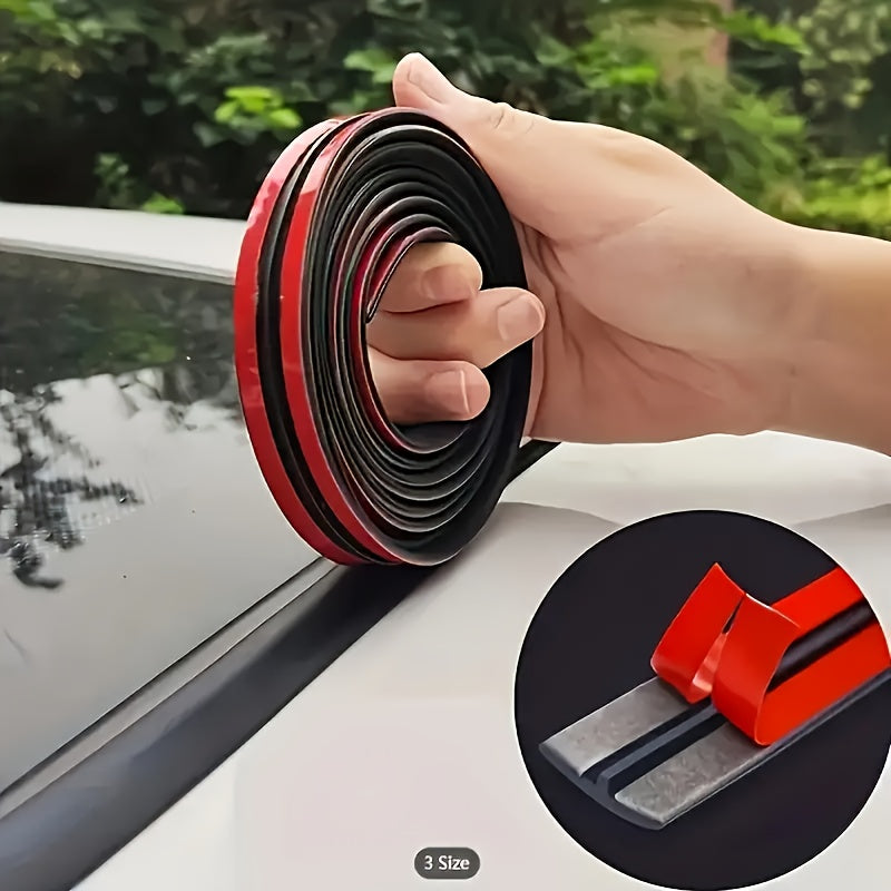Car Sunroof T-Seal Strip Self-Adhesive Leakproof Noise-Reducing 196.85 Inch