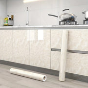 Self-Adhesive Kitchen Wallpaper Roll Shapes Stripes Washable Oil Water Resistant Countertop Furniture Renovation