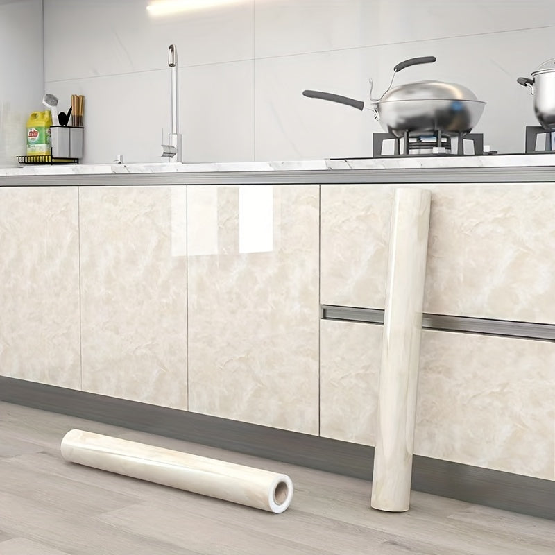 Self-Adhesive Kitchen Wallpaper Roll Shapes Stripes Washable Oil Water Resistant Countertop Furniture Renovation