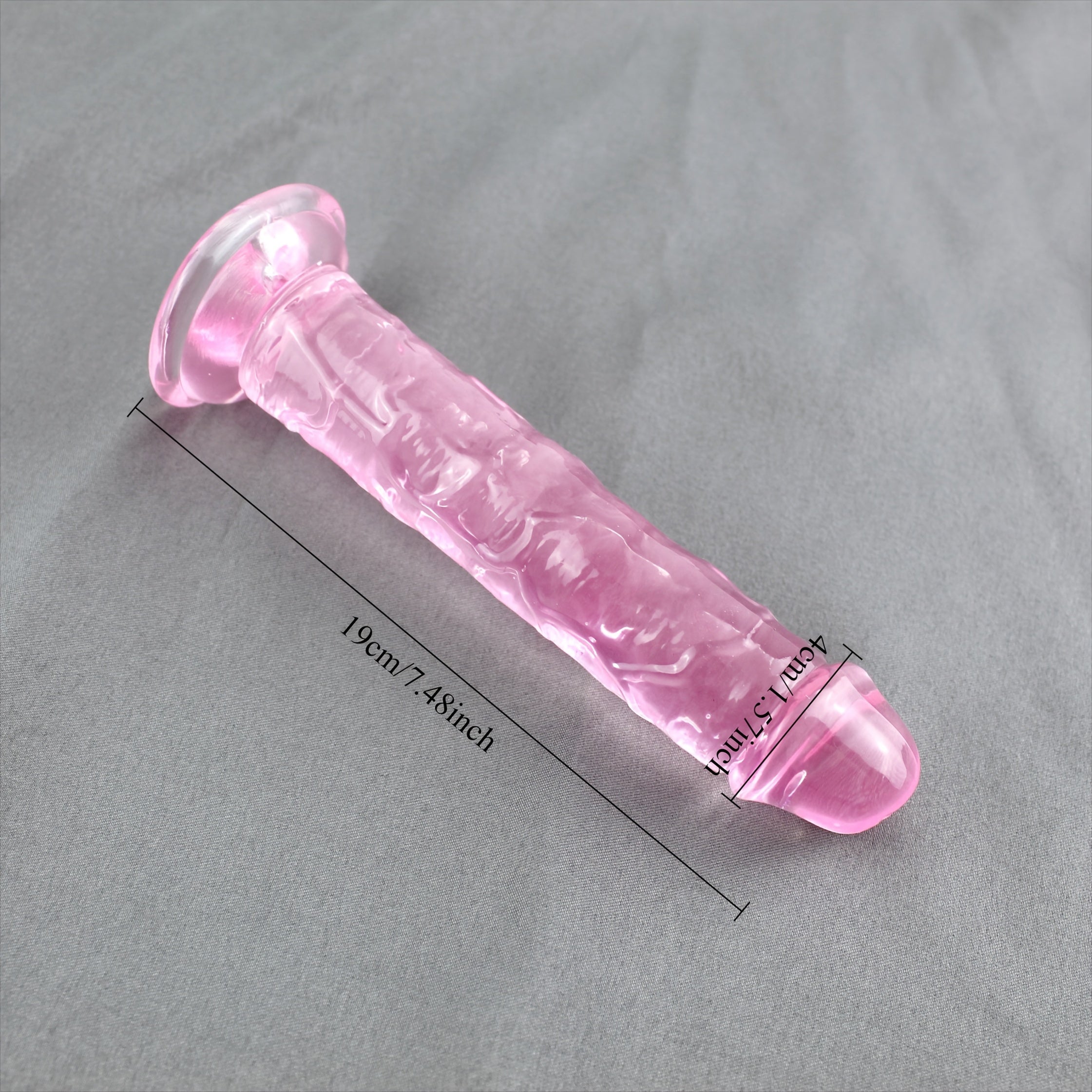 Large Clear Jelly Male Sex Toy with Suction Cup, Realistic Dildo