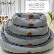 Classic Plush Pet Bed for Small to Large Pets, Thick Round Nest with Warm Deep Sleep Mat