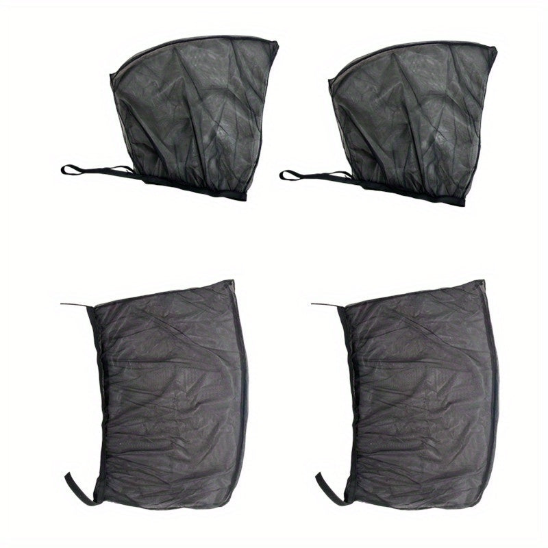 2Pcs Car Window Mosquito Nets Sunshade Ventilation UV Heat Protection