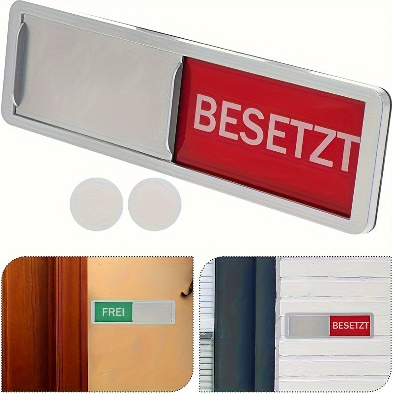 Acrylic Door Sign with Sliding Indicator for Home Office Conference Room Bathroom Kitchen