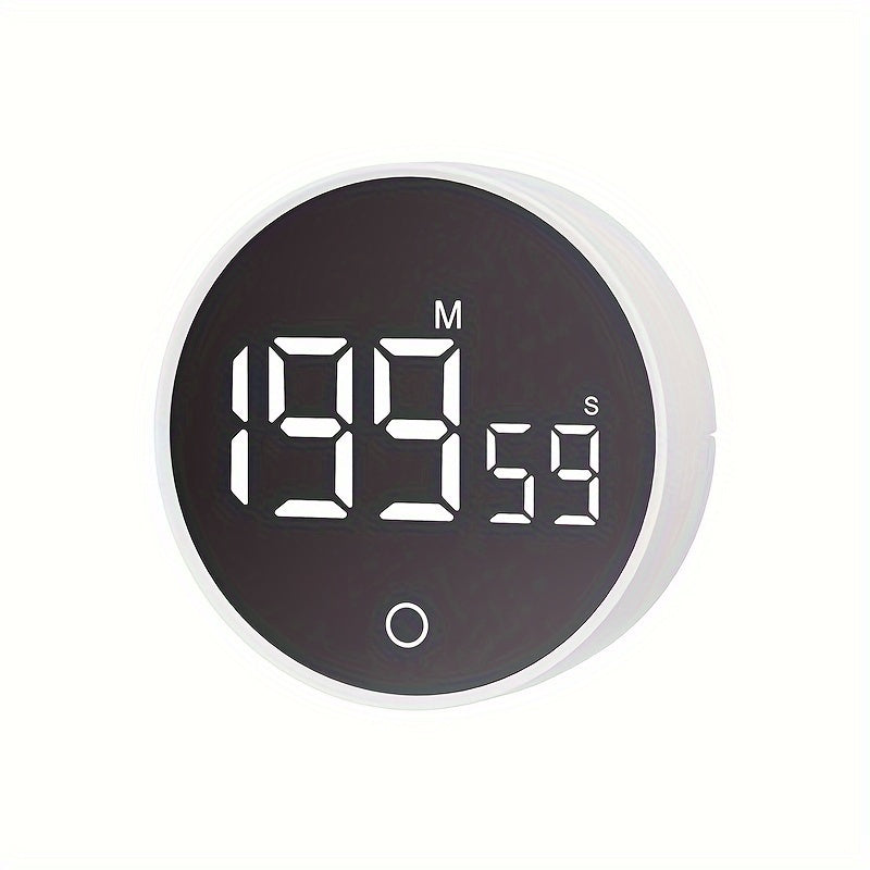 Whisper Quiet LED Kitchen Timer Swiveling Battery-Operated for Cooking and Beauty