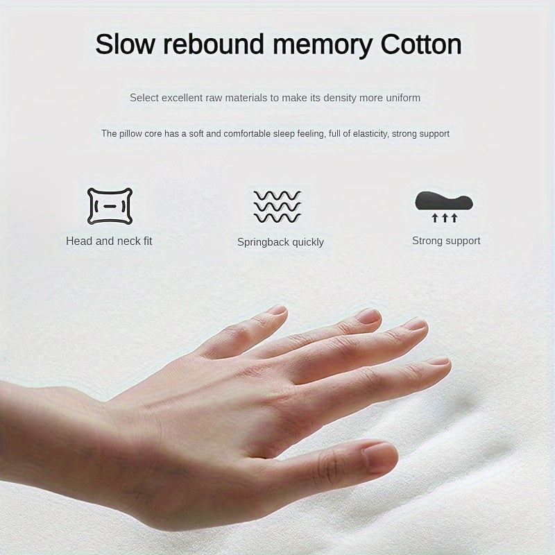 Almohada cervical de espuma viscoelástica con masaje de vibración térmica, tela ergonómica y transpirable