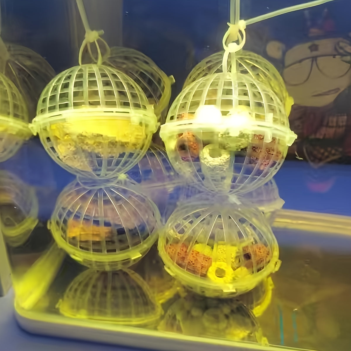 4pcs Moss Ball Holders for Fish Tank Decor High-Index Plastic Aquarium Accessories