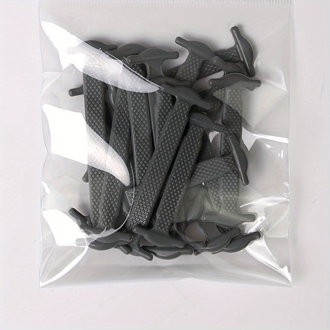 16-Pack Elastic No-Tie Lazy Shoe Laces for Sneakers, Slip-On Sports Shoes