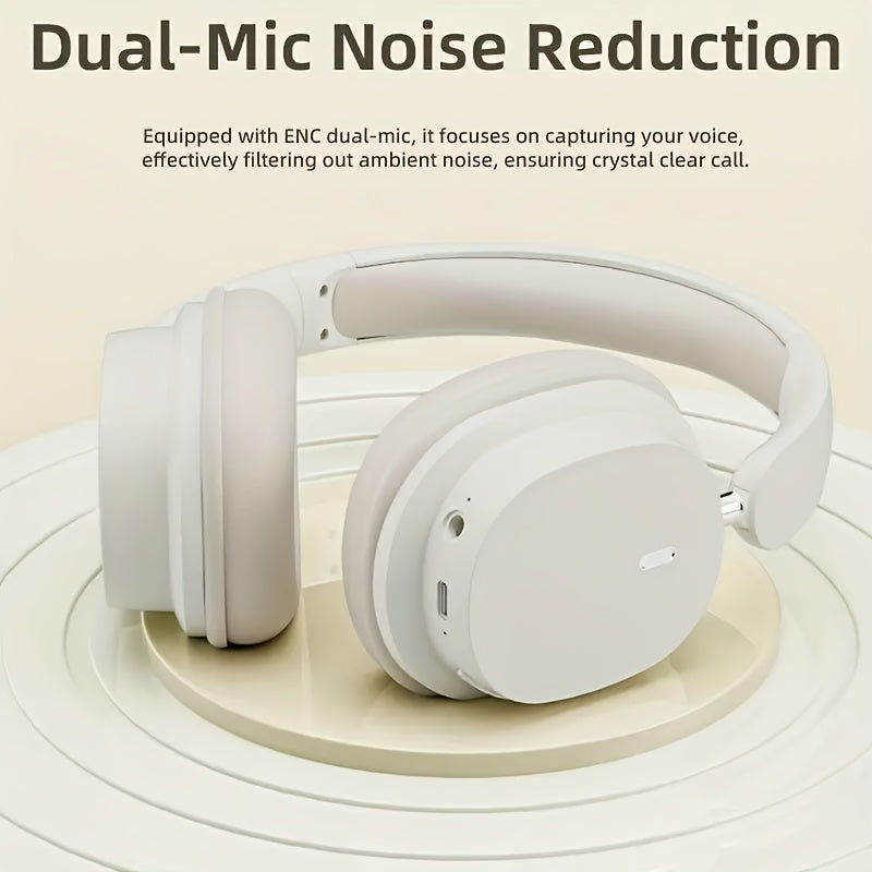 Wireless Noise-Canceling Headphones with Deep Bass and Built-in Microphone