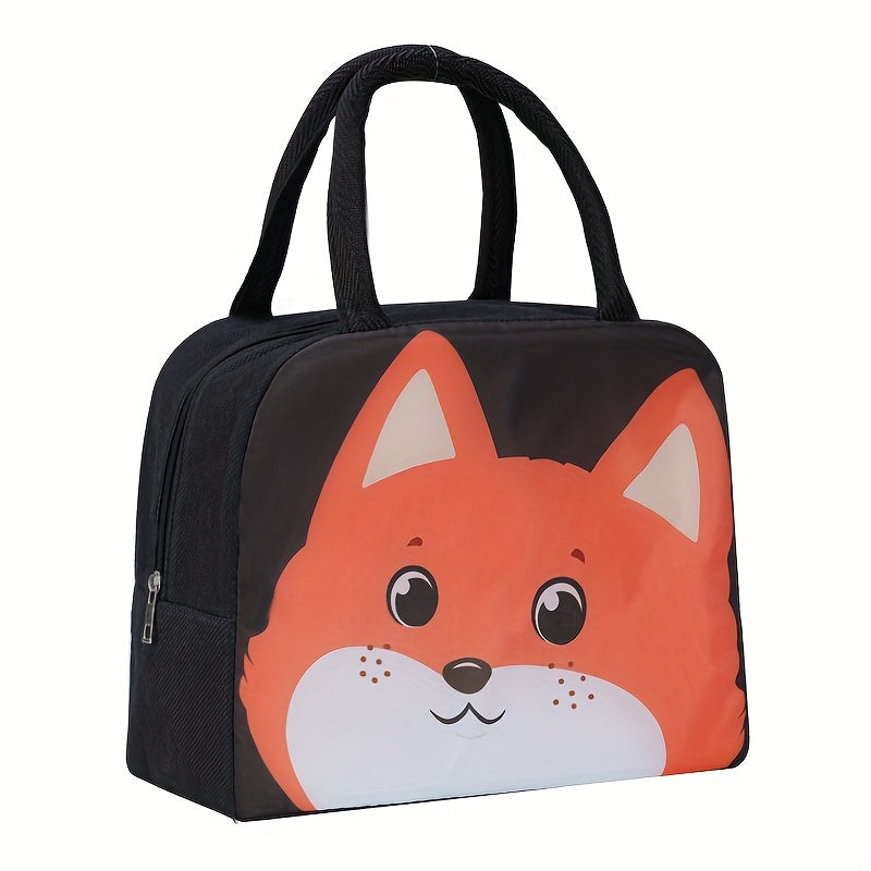 Insulated Lunch Bag Waterproof Oxford Fabric Cute Cartoon Pig Bear Dinosaur