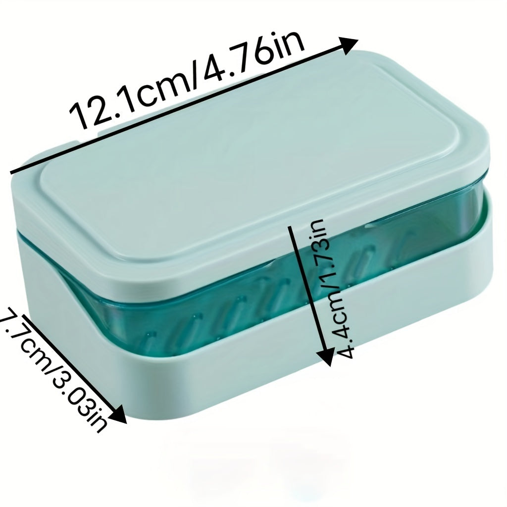 Dispensador de jabón con tapa de doble capa y vertido, para baño, cocina, viajes, fácil de limpiar