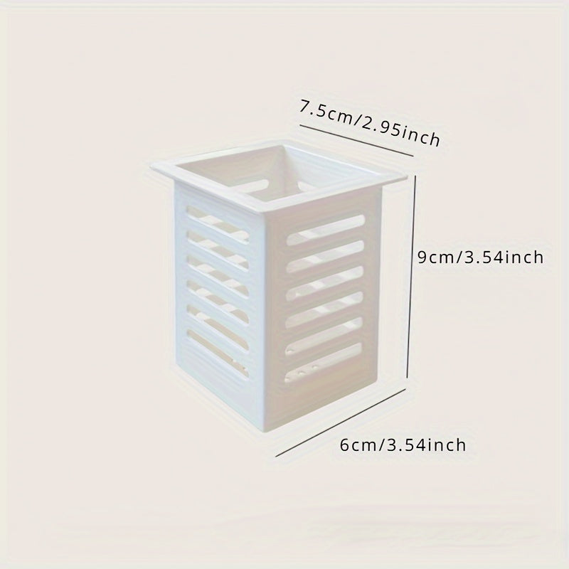 Self-Adhesive Bathroom Toothbrush Holder with Storage and Organization