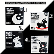 Baby Visual Stimulation Cards for Brain Development Black and White Red 40 Pages