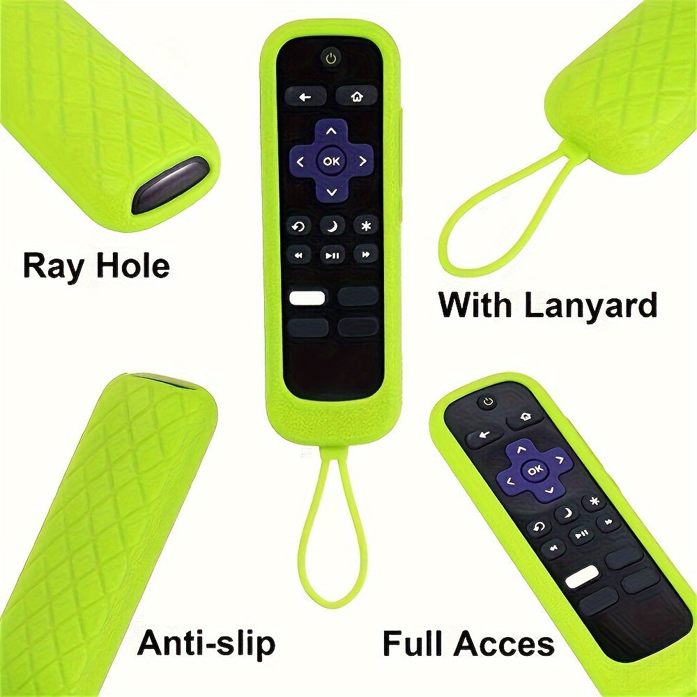 Funda de silicona para control remoto con cordón para mandos de TV compatible con varios modelos