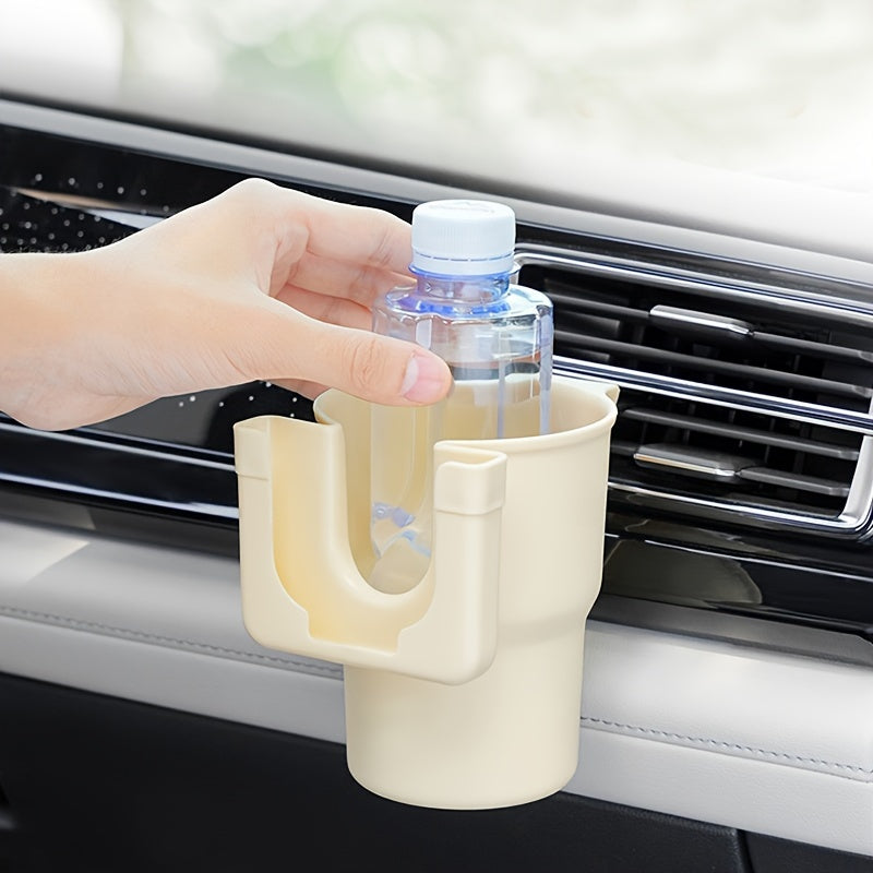 Multi-Purpose Car Cup Holder with Phone Stand Durable PP Vent Clip Adjustable Organizer