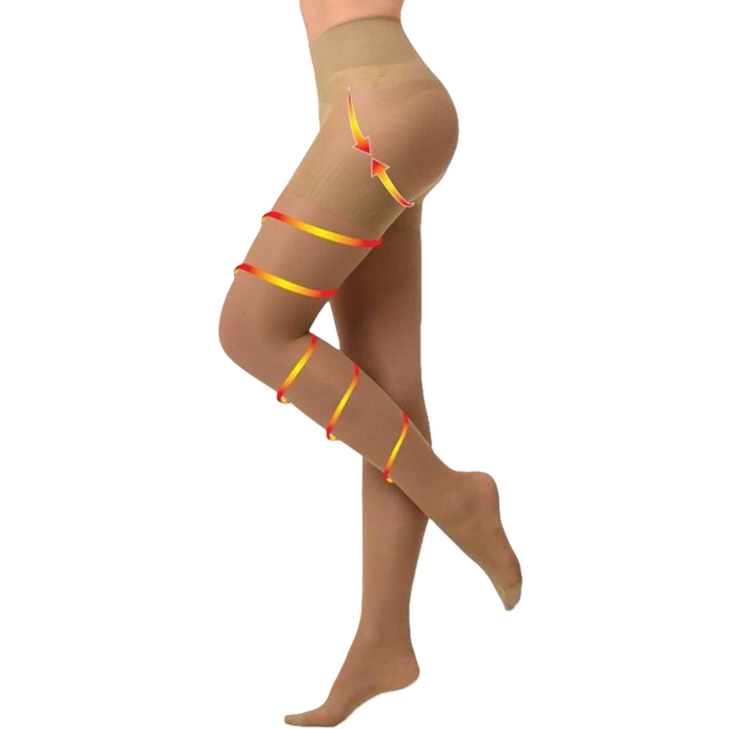 Women's Compression Socks 20-30mmHg Supportive Nylon Stockings Closed Toe