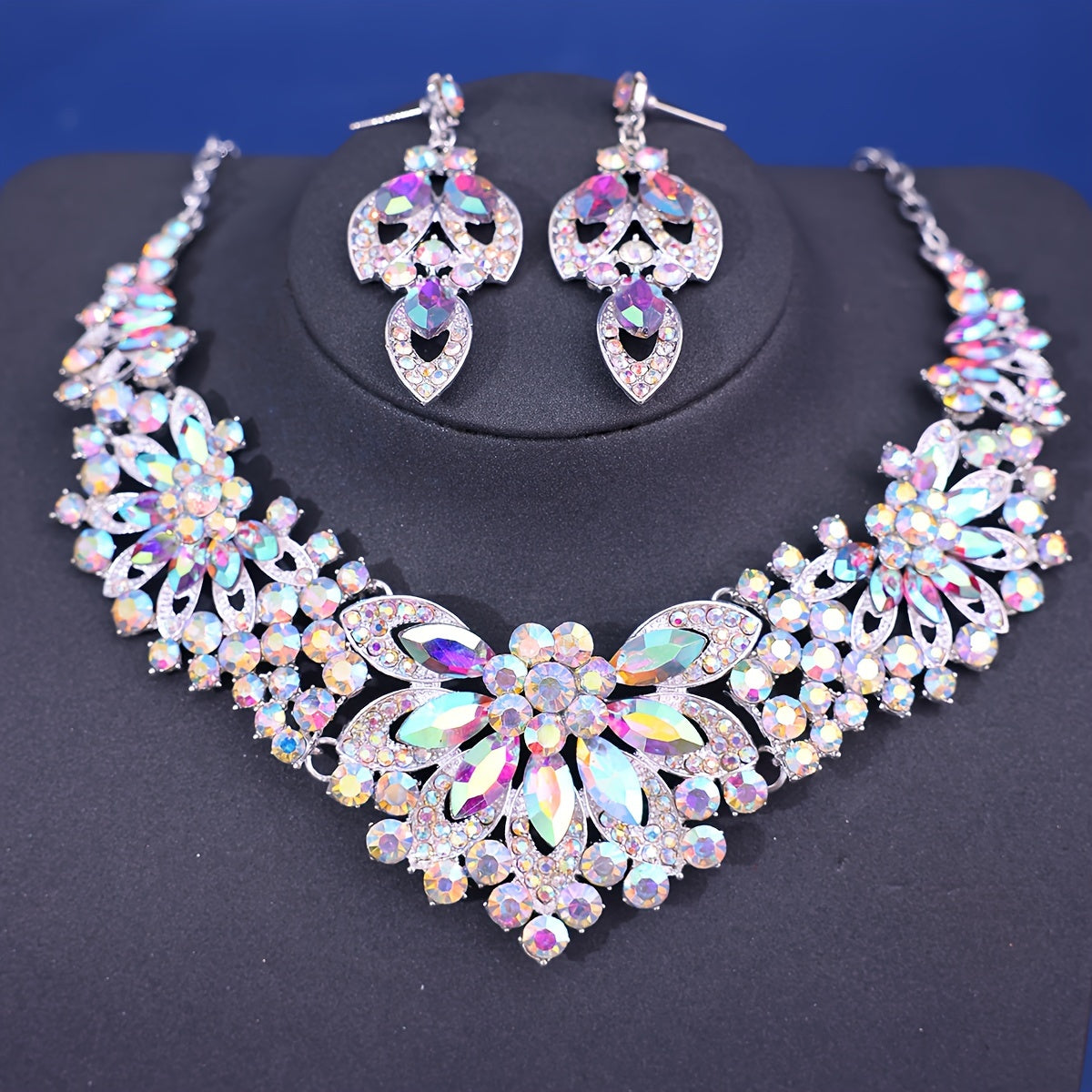 Vintage Jewelry Set with Rhinestone Accents for Dressy Occasions