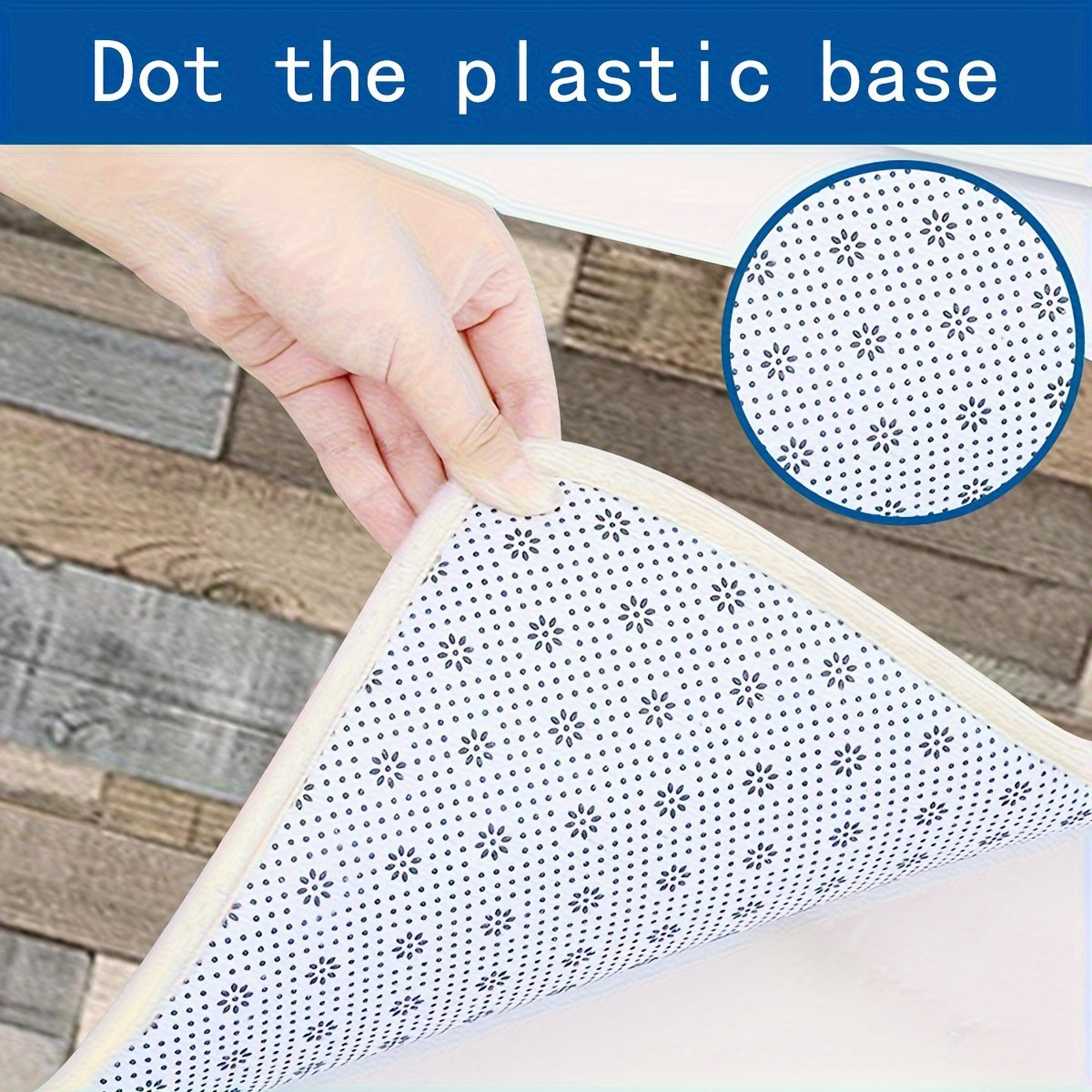 Anti-Skid Water-Absorbing Kitchen Mat with Wood Grain Pattern for Indoor Use