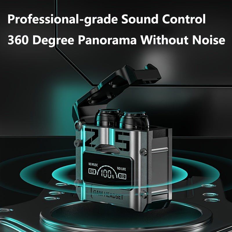 Wireless Open-Back In-Ear Headphones with Digital Display Touch Control Long Battery Life