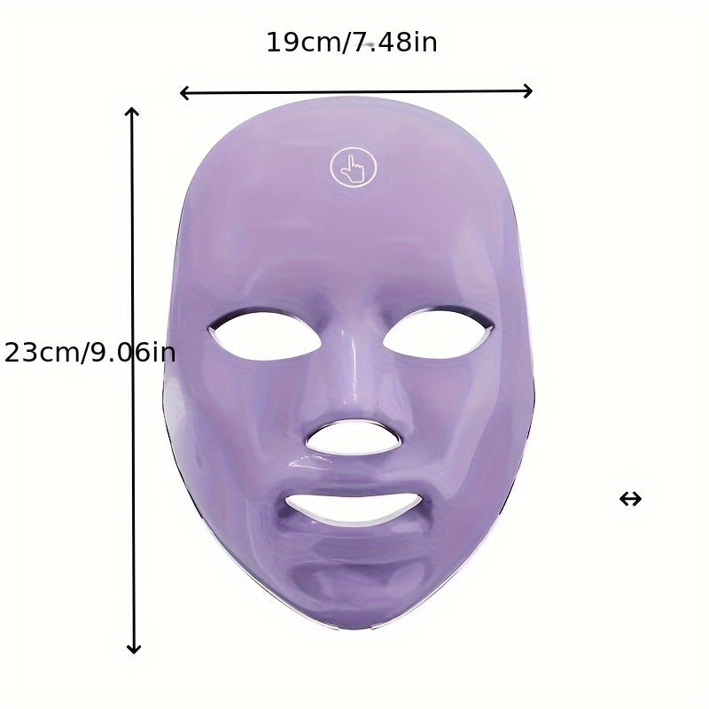 Máquina de mascarillas faciales de 7 colores con batería de litio recargable por USB para cuidado de la piel