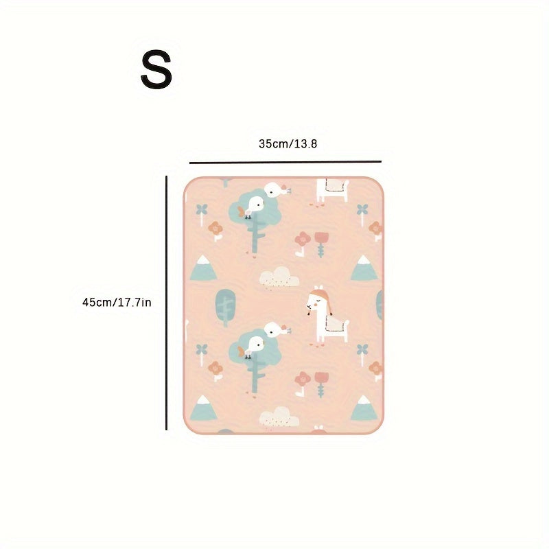Waterproof Reusable Diaper Changing Pad with Pattern for Babies and Toddlers