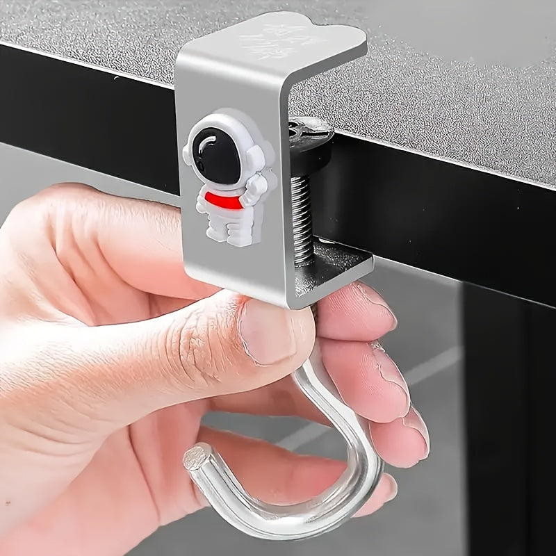 Adjustable Stainless Steel Desk Hooks Set of 3 for Office and School Desks