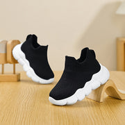 Toddler Boys Girls Spring Casual Slip-On Shoes Fabric Upper EVA Sole Low Top Solid Color