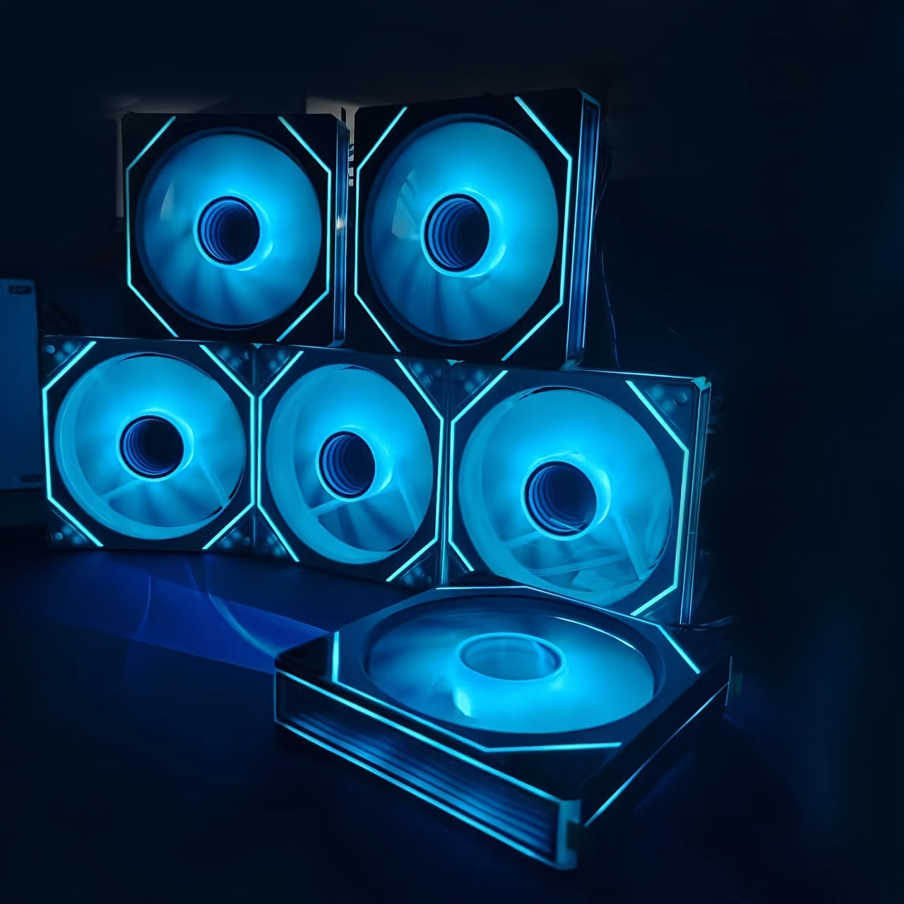 12cm Silent ARGB Computer Case Fan with Temperature Control for Air and Water Cooling