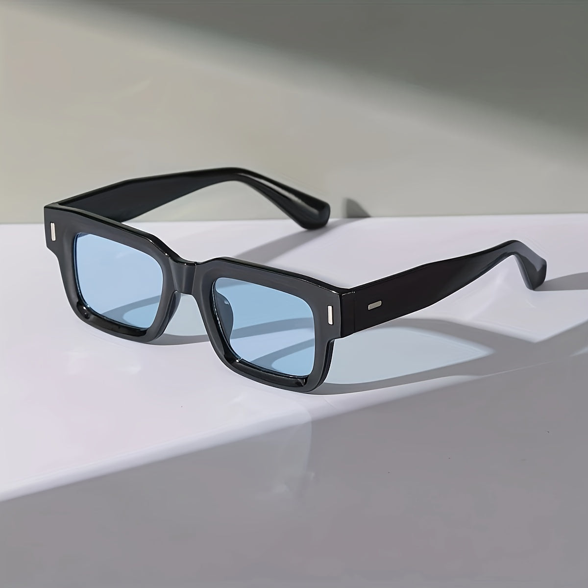 Square Frame Sunglasses for Men UV Protection Travel Hiking Photography