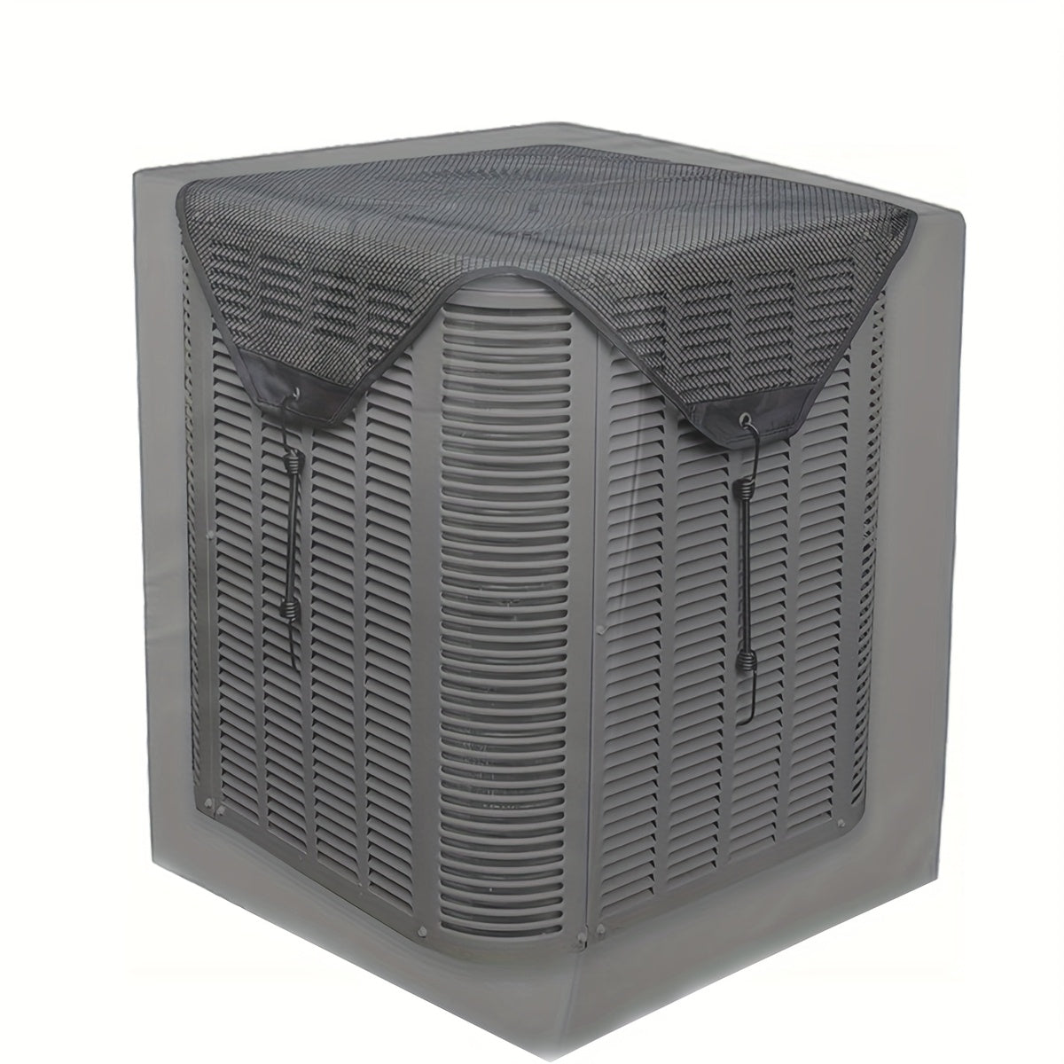 2 Waterproof Outdoor Air Conditioner Covers Oxford Fabric with Anti-Leaf Screen