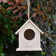 Mini Hanging Bird Feeder Made of Handcrafted Wood with Perch for Hummingbirds and Small Birds